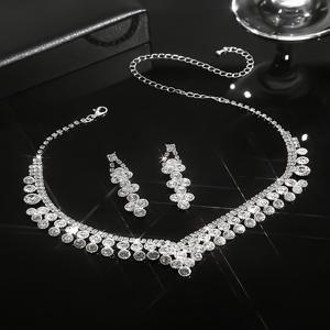 TEMU 결혼식, 연회, 파티, 생일 축하, 졸업식, 발렌타인데이, 할로윈, 크리스마스 및 축제 행사에 적합한 고급 보석 세트 (실버 펜던트 목걸이 및 실버 펜던트 귀걸이 포함)|은목걸이