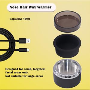 TEMU 10ml 미니 USB 왁스 워머, 코, 귀, 얼굴, 눈썹, 입술, 다리, 겨드랑이 빠른 10분 왁싱 - 쉬운 세척, 가정 및 여행용 컴팩트, 휴대용 왁스 히터 제모기, 왁스 용해 기계