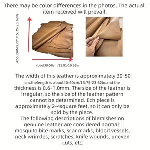 TEMU 풀그레인 갈색 염소가죽 - 0.8-1.2mm 두께, 내구성과 유연성, 수공예, 지갑, , 벨트, 신발에 적합 - 정성스럽게 수제 제작, 공예 재료 | 자연스러운 질감 | 내구성 있는 가죽, 천연 가죽/소재, 수제 라벨, 천연 가죽/양가죽 소품, 수제 라벨, 양가죽 소재,신발 제조업자,DIY 취미 애호가
