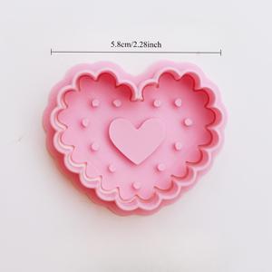 TEMU 클래식 레트로 패턴 비스킷 몰드 | 레이스 하트 원형 직사각형 버터 쿠키 커터, 3D 엠보싱 플라스틱 프레스 다이 (비스킷 베이킹용), 크리스마스 및 부활절에 적합