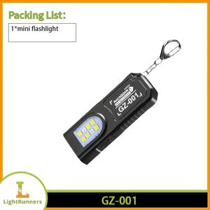 TEMU 1개 미니 듀얼 광원 키체인 라이트 | USB 충전식 펜 클립 디자인 작업용 손전등, 적색 파색 COB 조명이 있는 야간 비상 휴대용 램프, 낚시, 모험, 크리스마스 선물, 배터리 용량:, 충전식 리튬 배터리