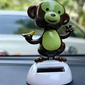 TEMU 1개 바나나 잡는 원숭이 자동차 대시보드 장식품 | 귀여운 흔들리는 만화 피규어, 발렌타인데이, 크리스마스, 새해 선물로 이상적, 다양한 자동차 모델에 적합, ABS 소재, 충전 불필요
