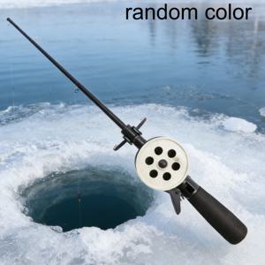 TEMU 호수 및 강에서 아이스 피싱을 위한 가볍고 휴대 가능한 겨울용 낚싯대, 색상은 랜덤입니다.