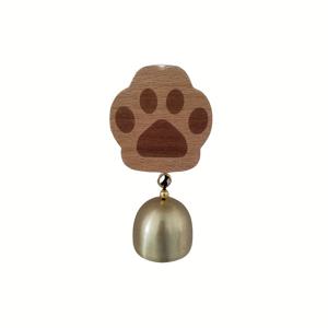 TEMU 빈티지 나무 고양이 발 모양 도어벨 장식 - 동물 테마, 일반적인 집 현관, 창문, 욕실, 침실 장식에 적합 - 전기 불필요 장식용 매달린 종, 쾌적한 소리