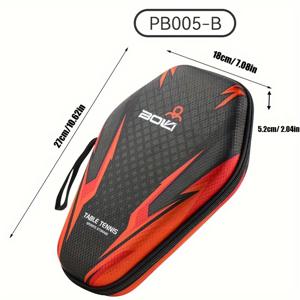TEMU 1개 탁구 라켓 가방 EVA 하드 쉘 고품질 방진 탁구 패들 박스 케이스 수납 가방, 핸드 스트랩 포함|탁구채|테니스가방