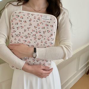 TEMU 10-14인치 태블릿 및 노트북용 귀여운 꽃 랩탑 슬리브, 내부 포켓이 있는 핸드헬드 노트북 가방|노트북파우치