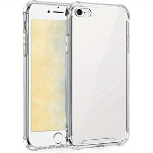 TEMU 아이폰 7/8/SE용 클리어 케이스 - 충격 방지 및 안전한 코너 - 초박형 & 튼튼한 TPU 디자인 - 기기에 완벽하게 맞음