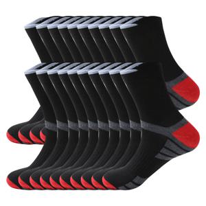 TEMU 남성용 긴 양말 20켤레, 가을과 겨울 스포츠용 크루 양말