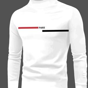 TEMU Y4076 레터 프린트 청소년용 긴팔 기모 베이스 레이어 티셔츠, 십대용