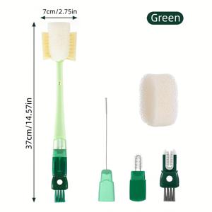 TEMU 1세트 분리식 물병 브러시, 긴 손잡이 물병 청소 브러시, 양초 브러시, 컵 뚜껑 청소 브러시, 컵 브러시 세트, 주전자, 컵, 주스기