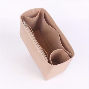 TEMU 펠트 안감 가방, 멀티 포켓 메이크업 가방, 여성 핸드백용 메이크업 정리함 안쪽 파우치, 지속 가능한 펠트 안쪽 가방 - 단색, 무취, 휴대용 정리 가방. 핸드백을 위한 간편한 안쪽 안감 정리함