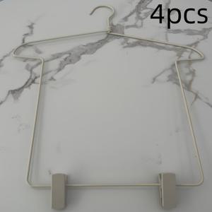 TEMU 4pcs 바디 쉐이프 와이어 행거 - 클립이 있는 견고한 금속 옷걸이 - 옷을 효율적으로 보관하고 전시할 수 있는 이상적인 옷가방, 옷걸이|현대 옷걸이 디자인|견고한 금속 옷걸이