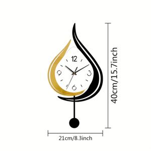 TEMU 1개 모던 크리에이티브 아트 벽시계 | 무소음 스윙 벽시계, 아크릴 소재, 틱 소음 없음, 거실, 침실, 주방, 사무실에 적합 - Glowtick 브랜드