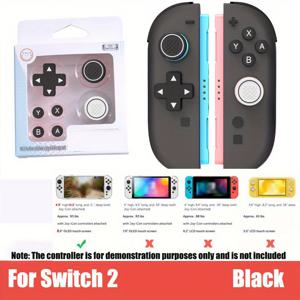 TEMU 스위치 2 콘 컨트롤러용 D-pad 방향 버튼 ABXY 키 스티커, NS2 스틱 라이트 베이지 케이스 그립 캡 커버