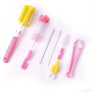 TEMU 7pcs 다기능 젖병 젖꼭지 청소 브러쉬 세트, 젖꼭지 브러쉬, 빨대 청소 브러쉬, 젖병 클립, 젖병 청소 브러쉬, 컵 브러쉬, 나일론 브러쉬, 스펀지 브러쉬 포함, 청소 용품 7pcs 세트