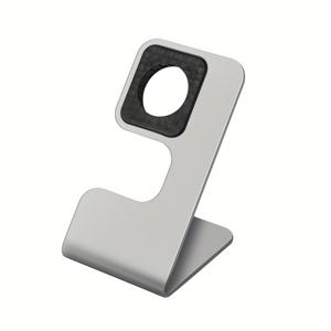 TEMU 알루미늄 합금 스탠드 | 애플워치 호환 | 안정적 & 미끄럼 방지, 내구성 & 스크래치 방지 | 오리지널 자기 충전기 설계 | 애플워치 충전기 호환 | 컴팩트 & 휴대용 데스크 & 침대 옆 정리대 | 스타일리시한 선물 선택