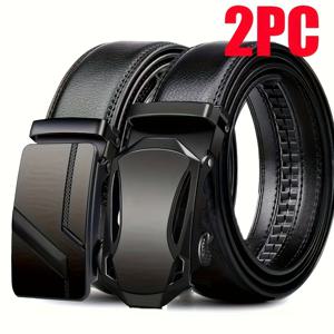 TEMU 자동 다리미 버클이 특징인 남성용 벨트 2개 세트. 스타일리시한 비즈니스 스타일 디자인, 퀵 릴리스 기능, 청바지 및 캐주얼 바지와 함께 입히기에 적합합니다.|남자벨트
