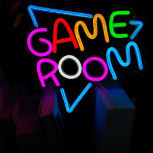 TEMU 게임 룸 네온사인 - USB 전원 LED 벽걸이 장식, 생생한 게이밍 장식, 배터리 불필요, 게이머 룸, 생일 파티용 간편 설치