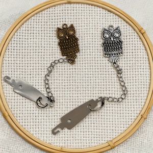 TEMU 십자수 및 자수 바늘과 핀을 정리하는 데 사용되는 자석 올빼미 바늘 보관함 2개 세트 | 자석 바늘 아줌마 | 바느질용 추가품 | 장식용 바늘 홀더