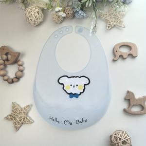 TEMU 1개 아기용 턱받이 - 조절 가능한 스냅 버튼 부드러운 실리콘 턱받이, 유치원, 어린이집, 취학 전 어린이에게 적합 - 가벼운 식사용 턱받이, 깔끔한 식사 시간