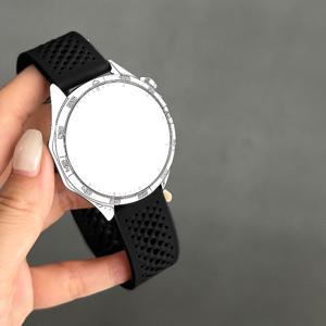 TEMU 22mm 20mm 실리콘 마그네틱 스트랩 (삼성 4/5/5 6 Pro Active 2, Amazfit GTR/GTS, HUAWEI GT3 GT4 호환), 통기성 좋은 여름 선물|스마트워치