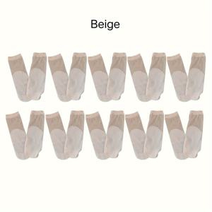 TEMU 여성용 투명 통기성 양말 10켤레 - 미끄럼방지 땀방지 짧은 스타킹, 얇은 핏감 여름 운동용 양말, 체육관, 댄스용 (손세탁 전용) - 봄/여름 캐주얼 웨어 - 10켤레