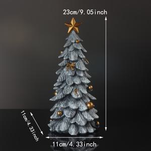 TEMU 수집용 피규어, 1개의 레진 크리스마스트리 수상장식품, 홈라이브룸이나 책상에서 장식과 파티 배치에 적합한 축제 선물로서, 가정 장식품, 계절별 디스플레이, 휴일조각작품, 장식성 있는 동상, 세밀한 조형물, 내구성 있는 레진, 크리스마스오너먼트, 휴일피규어, 휴일애호가 및 선물 사냥꾼을 위한