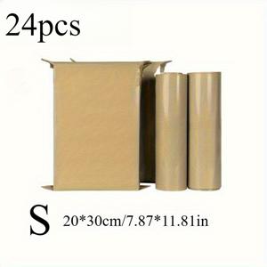 TEMU 24개 밀크티 색상 배송 백, 우편용 자체 접착 밀봉 포장 백, 찢김 방지 두꺼운 버블 백, PE 재질의 갈색 판지 포장 백, 초강력 폴리에스터 포장 백