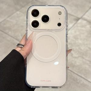 TEMU 아이폰 17 프로 맥스 17 프로 17 16 프로 맥스 16 프로 16 15 Pro 맥스 15 Pro 맥스 15 Pro 15 Pro 맥스 14 프로 맥스 13 12 Pro 맥스 11용 스타일리시 귀여운 물감 스플래시 자석 무선 충전 마카롱 폰 케이스 - 럭셔리 러블리 광택 젤리 컬러 방탄 백커버