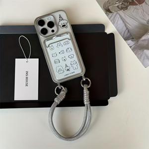 TEMU 아이폰 17/17 에어/16/15/14/13/12/11 Pro Max/Xr/Xs/Xs Max에 적합한 만화 강아지 패턴과 손목 스트랩이 디자인된 휴대폰 케이스입니다. 할로윈 및 크리스마스에 친구, 친척 또는 파트너를 위한 훌륭한 생일 또는 비즈니스 선물이 됩니다.|핸드폰스트랩