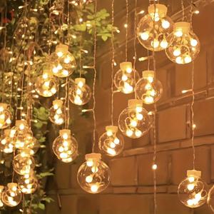 TEMU 108 LED 커튼 조명, 야외 캠핑 정원 장식 분위기 조명, 크리스마스 스트링 조명|무드등