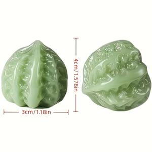 TEMU PMMJ 솔리드 인조 옥호두 - 조각된 행운의 공, 행운과 부를 위한 행운의 부적석구, 번영의 부적, 내구성 있는 책상용 장식품, 크리스마스/부활절/아버지의 날 선물용, 발렌타인데이/카니발/라마단/부활절/결혼식용 레트로 행운의 장식품