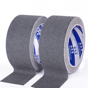 TEMU 2롤 블랙/그레이 내구성 PVC 매트 안전 미끄럼방지 테이프, 50mm x 5m, 낙상 방지 욕실 테이프, 고접착력 방수 내마모성, 크리스마스 새해 파티 계단, 욕실, 수영장, 실내외 사용 가능