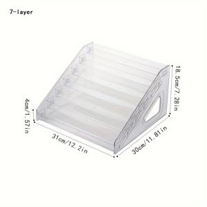 TEMU 7단 아크릴 다기능 수납 랙 (12.2*12.2*7.09인치) - 네일 폴리쉬, 장난감 자동차, 네일 폴리쉬 랙, 미용실 가구, 화장품 보관, 미용실 카운터 및 메이크업 브러쉬 홀더에 적합한 쌓을 수 있는 디스플레이 스탠드|매니큐어