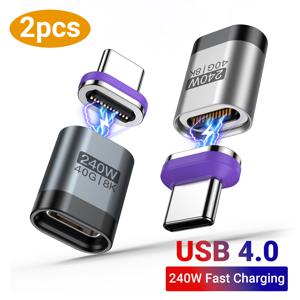 TEMU 마그네틱 USB C 커넥터, 포트 손상 방지, 8K 디스플레이 및 고속 충전 지원, 맥북 아이패드 아이폰 15 Pro Max용 쉽게 분리 가능한 어댑터