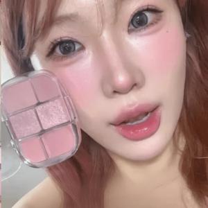 TEMU 멀티 6컬러 종합 메이크업 팔레트 아이섀도·블러셔·하이라이터 한 번에 완성 발색력 좋은 지속력 메이크업