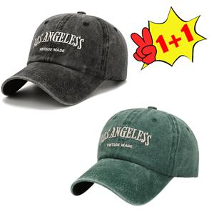 TEMU 1+1 대두모자 /빈티지 워싱 남녀공용 볼캡|모자|볼캡