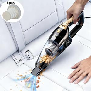 TEMU 6개입 세탁 가능한 핸드헬드 청소기 필터, 무선 차량용 및 휴대용 청소기와 호환, 고효율 필터 리필, 내구성 있는 세탁 가능 필터, 가정 및 차량용, 유지보수 및 선물용 이상적인 교체 부품