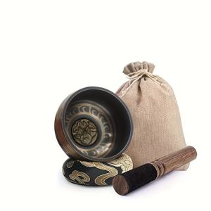 TEMU 티베트 싱잉 볼 세트 - 네팔에서 제작된 수제 명상 사운드 볼, 요가, 마음챙김, 치유 및 차크라 정렬용