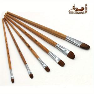 TEMU 6개 세트 이탄 머리 바니시 긴 막대 구아슈 수채화 붓 연습용 페인팅 펜 아트 용품