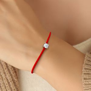 TEMU (실버 무게 약 1.25그램) 0.5카트 모이사나이트 4발 디자인 여성 패션 팔찌, S925 순수 실버 재질, 발렌타인데이, 추수감사절, 생일, 기념일 및 결혼식 선물용으로 적합