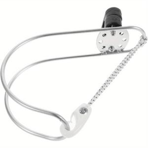 TEMU 보트와 요트용 스테인레스 스틸 구명대 홀더 - 내구성, 내마모성, 안전한 부착 스크루, 해양 및 수로 안전을 위한 필수 액세서리