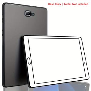 TEMU 삼성 갤럭시 탭 A6 10.1인치 (2016 SM-T580/SM-585) 호환 TPU 블랙 케이스, 매트한 충격방지 소프트 태블릿 보호커버 + 백패널