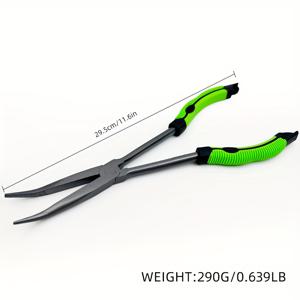 TEMU 롱노즈 낚시 펜치 훅 리무버 공구 11인치 곡선형 니들노즈 펜치 롱리치 펜치