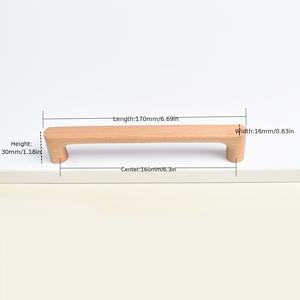 TEMU 노르딕 우드 캐비닛 손잡이, 고급 원목 주방 문 손잡이, 드레서 옷장 손잡이, 서랍장 손잡이, 가구 손잡이