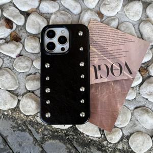 TEMU 아이폰 17 프로 쿨 블랙 비즈 케이스, 16프로/17에어, 16-15-14 2013 모델 호환 풀 커버리지 충격 방지 보호 케이스|폰케이스|아이폰케이스