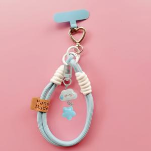 TEMU 360° 회전 가능한 구름 & 별 폰 랜야드 손목 스트랩 4pcs 세트, 모든 폰 케이스 호환, 짧은 카메라 스트랩 액세서리, 키체인 유니버설 팔찌, 폰 장식, 친구/가족 선물, 생일 선물, 크리스마스 시즌 선물, 아이폰 17 프로 맥스 호환