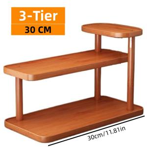 TEMU 멀티 티어 소형 데스크탑 정리대 커피컵 홀더 - 브라운 프리스탠딩 카운터탑 선반, 간편 조립 공간절약형 화장대 선반, 욕실, 주방, 침실 홈 데코 데스크탑 정리 및 수납용|욕실선반