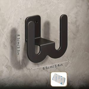 TEMU 스프레이 페인트된 금속 벽걸이 슬리퍼 및 신발용 신발장, 블랙 메탈 신발장, 욕실 슬리퍼 랙, 자체 접착식 벽걸이 기능성 가정용품