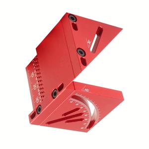 TEMU 1개 알루미늄 합금 30/45/60/90도 사각 센터 스크라이브 자 | 다기능 마킹 게이지, 분해 조합, 정밀 드로잉 라인 자, 양손잡이용, 직사각형 바디, 초미세 팁